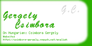 gergely csimbora business card